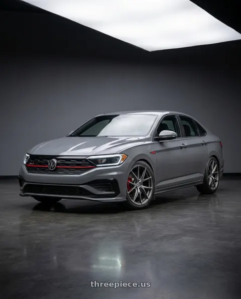 2021 Volkswagen Jetta GLI S with Niche 1PC M116 MISANO 5X112 19X9.5 +35 MATTE GUN METAL wheels