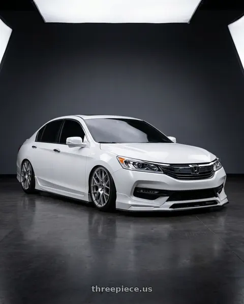 2016 Honda Accord with Enkei Raijin 5x112 18x8+45 Hyper Silver wheels