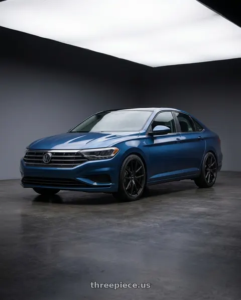 2019 Volkswagen Jetta with TOUREN TR60 3260 5x112/5x120 19x8.5 +40 MATTE BLACK wheels