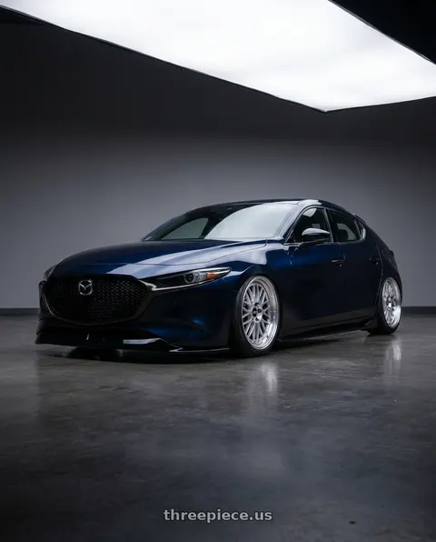 2025 Mazda 3 with BBS LM 5x114.3 18x8.5+38 Diamond Silver wheels