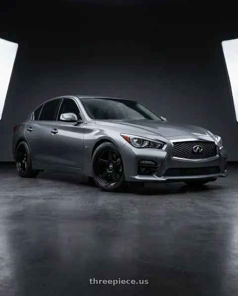 2022 INFINITI Q50 with ESR Wheels CR SERIES CR5 5x100 18x9.5 +35 Gloss Black wheels