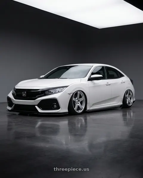 2024 Honda Civic with Ssr Gtv01 5x114.3 18x9+35  GLARE SILVER wheels