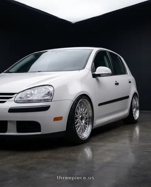 2009 Volkswagen Rabbit with ARC AR1 5x114.3 17x8.5  +35 Silver Machine Face Lip Chrome Rivet wheels