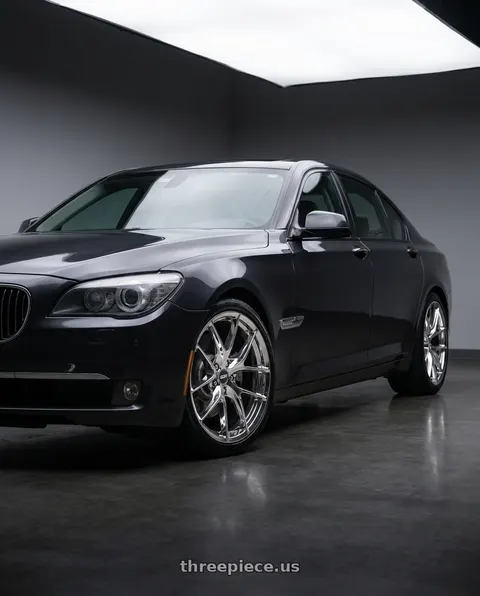 2014 BMW 750i with ESR Wheels RF2 5x120 19x9.5 +22 Chrome wheels