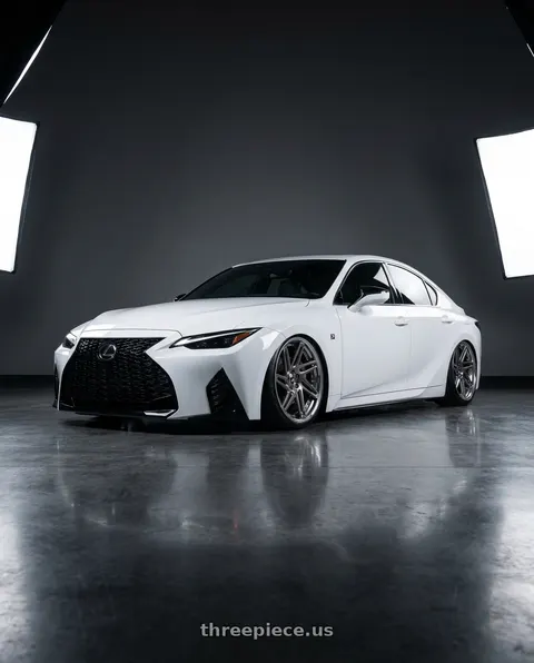 2022 Lexus IS300 with Work Zeast st3 5x114.3 20x9.5+45 H Disk Transparent Grey Polish wheels