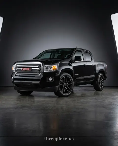 2018 GMC Canyon with OE Wheels CV19 5x120 20x9.5+40 Satin Black wheels