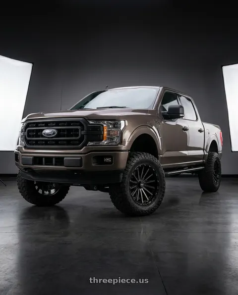 2019 Ford F-150 with KMC KM102 SIGNAL 6X135/6X139.7 20X9 +0 SATIN BLACK WITH GRAY TINT wheels