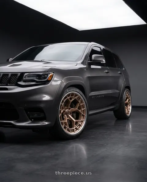 2014 Jeep Grand Cherokee SRT with Fuel 1PC FC873 CHARGER 5X127 20x10 -18 PLATINUM BRONZE wheels