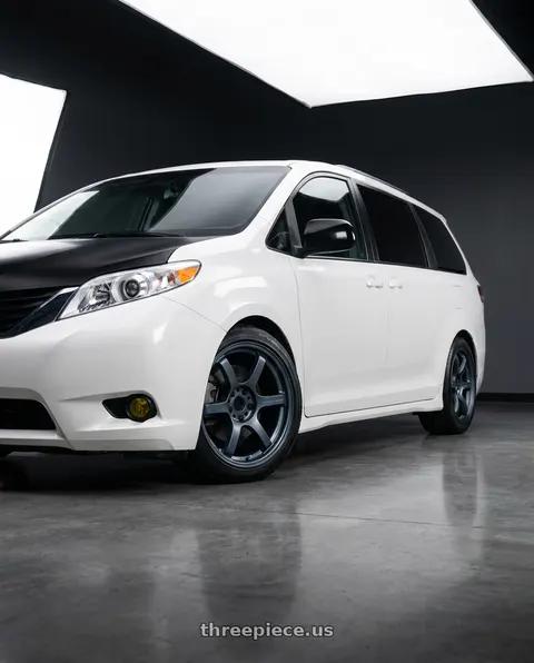 2016 Toyota Sienna with Gram Lights 57DR 5x114.3 19x8.5+35 Gunblue II wheels