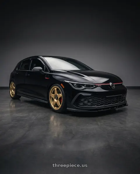 2024 Volkswagen GTI with fifteen52 CHICANE 5x108 / 5x112 18x8.5 +45 GOLD (GLOSS GOLD) wheels