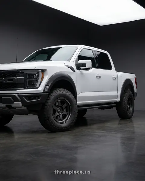2023 Ford F-150 Raptor with Volk Racing TE37XT M-SPEC (RAPTOR) 6x135 17x8.5-3 Blast Black wheels