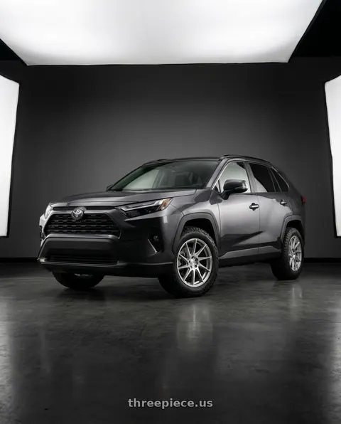 2022 Toyota RAV4 with Aodhan AH09 (Driver Side ) 5x114.3 18x8.5 +35 Gloss Silver Machined Face wheels
