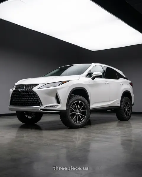 2022 Lexus RX450hL with Avant Garde Wheels M652 5X114.3 19x9.5 +40 Black Machine wheels
