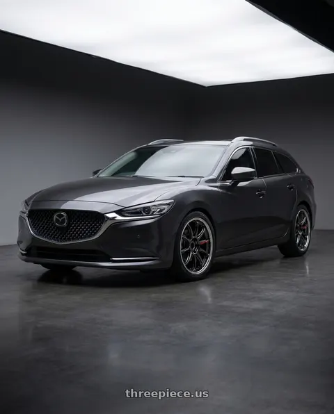 2019 Mazda 6 with Work Zr10 2P 5x114.3 18x10.0 +45 Glim Black wheels