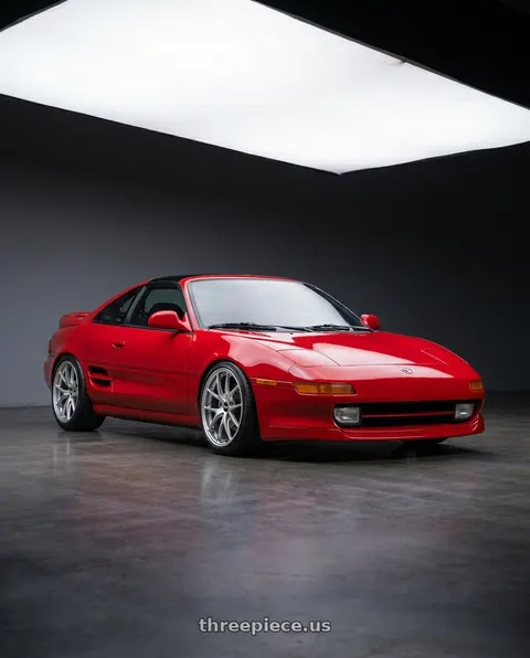 1993 Toyota MR2 with BBS RI-A 5x120 18x9.5+23 Diamond Silver wheels