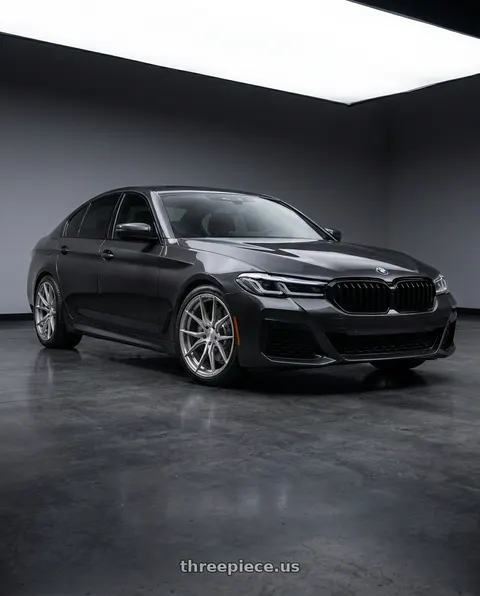 2021 BMW 540i with Rohana RFX2 5x112 19x9.5+40 Brushed Titanium wheels