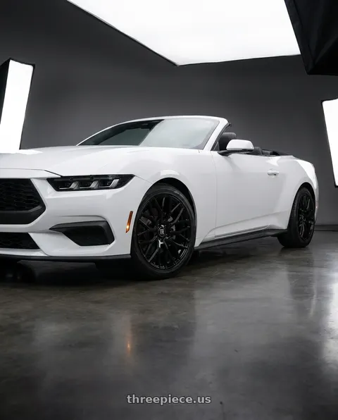 2025 Ford Mustang EcoBoost Premium with TOUREN TR76 3276 5x120 18x8 +35 GLOSS BLACK wheels