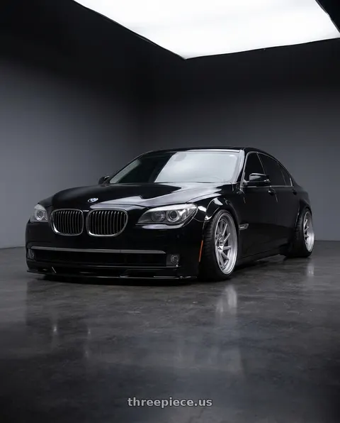 2011 BMW 750Li with Heritage Wheel Hokkaido-Dir Monoc 5X120 18x9.5+22 Silver wheels