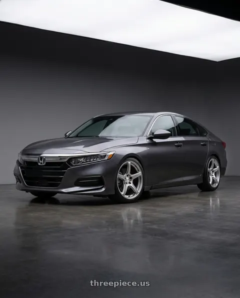 2019 Honda Accord LX with Work Emotion T5r 5x114.3 18x8.5 +35 Glow Silver wheels
