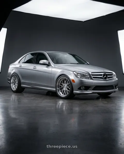 2008 Mercedes-Benz C300 with Axe AF6 Forged 6x135/6x139.7 26X14 -76 FULLY POLISHED wheels