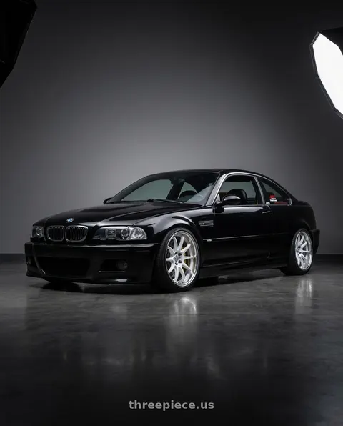 2001 BMW M3 with Work Zr10 2P 5x120 18x10.0 +22 Azure White wheels