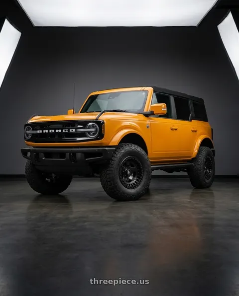 2024 Ford Bronco with Fuel 1PC D118 WARP BEADLOCK 6X139.7 17X9 -15 MATTE BLACK wheels