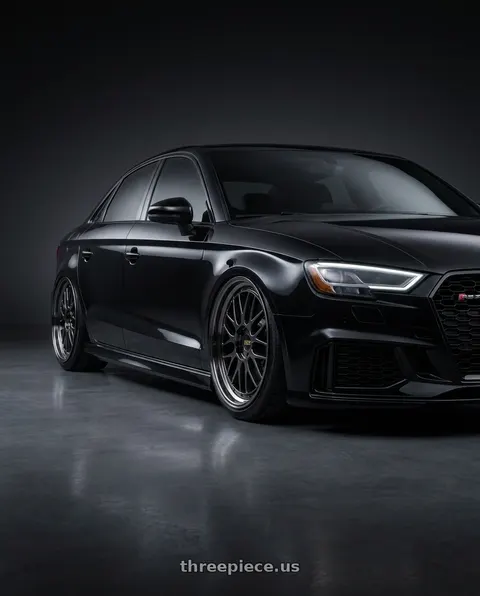 2017 Audi RS3 with BBS LM 5x112 20x10.0+22 Diamond Black wheels
