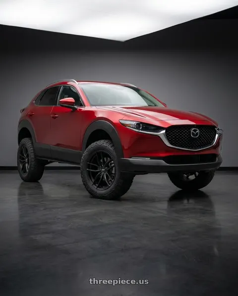 2022 Mazda CX-30 with Niche 1PC M203 VOSSO 5X114.3 18X9.5 +35 MATTE BLACK wheels