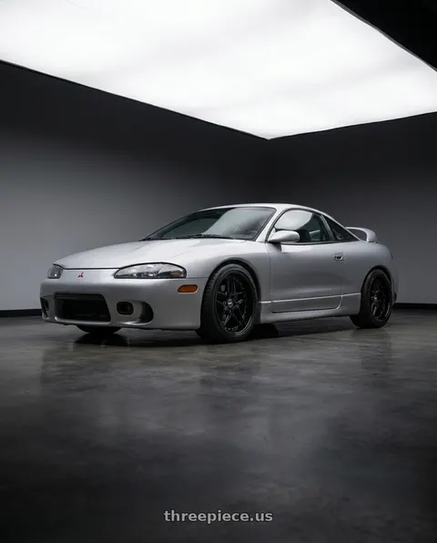 1998 Mitsubishi Eclipse GSX with ESR Wheels CS SERIES CS15 5x110 18x9.5 +35 Gloss Black wheels