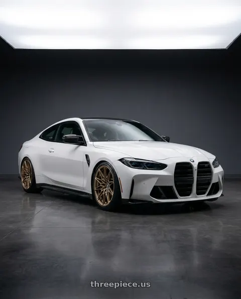 2024 BMW M4 with E5 Wheels Daytona 5x120 20x11+45 BRONZE wheels