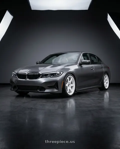 2019 BMW 330i with ESR Wheels APEX SERIES AP6 5x114.3 18x8.5 +30 Gloss White wheels