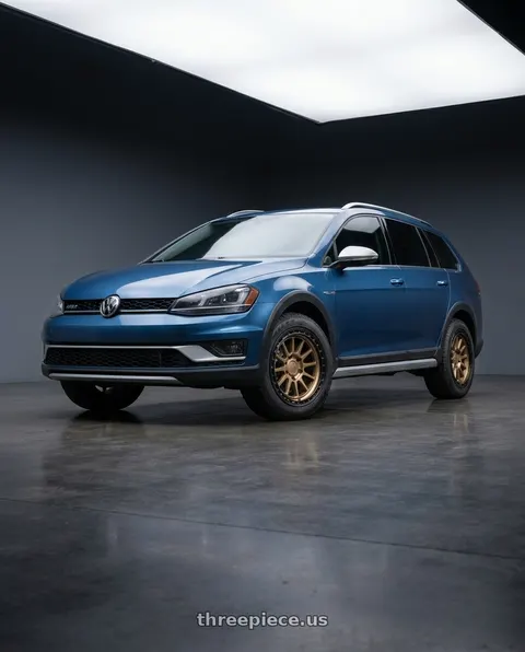2017 Volkswagen Golf Alltrack with fifteen52 RANGE HD 6x135 17x8.5 +0 DESERT BRONZE (MATTE BRONZE) wheels