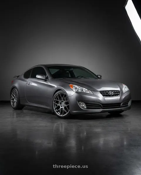 2014 Hyundai Genesis Coupe with Aodhan AFF2 5x114.3 19x8.5+35 Matte Gray wheels