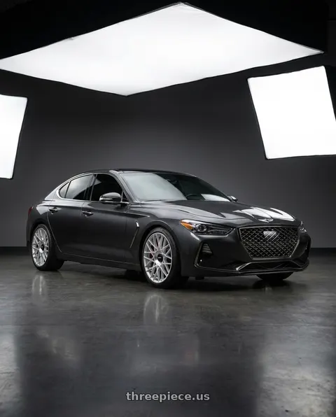2019 Genesis G70 with Rotiform 1PC R167 BLQ-C BLANK 19X8.5 +35 SILVER wheels