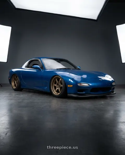 1991 Mazda RX-7 with Vision Off-Road 351 Flow 5x114.3 17x8+30 Bronze wheels