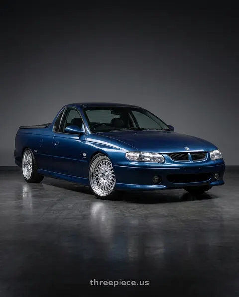 2002 holden ute with Work Gran Seeker Ccx 5x120 20x11.5+12 A Disk Machined Silver Polish wheels