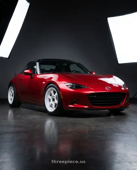 2016 Mazda MX-5 Miata with Vors TR7 4x100/4x114.3 16x7  +35 All White wheels