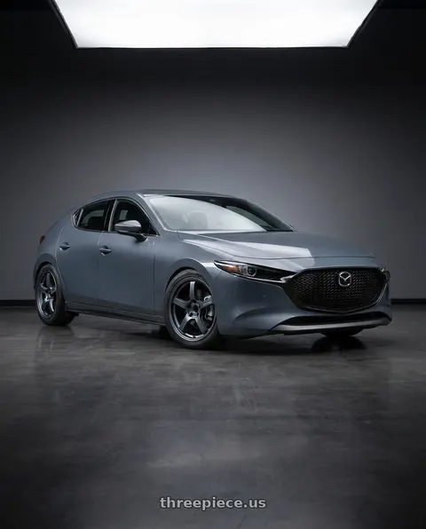 2023 Mazda 3 with Gram Lights 57CR 5x114.3 18x10.5+12 Gunblue II wheels