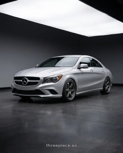 2016 Mercedes-Benz CLA250 with 9six9 SIX-1 5x112 18X8.5 +35 Carbon Gray wheels
