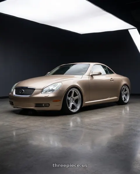 2003 Lexus SC430 with KATANA RACING HR05 5x114.3 18x9.5 +22 Hyper Silver wheels