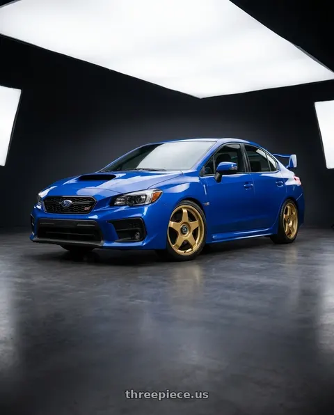 2018 Subaru WRX STI with fifteen52 CHICANE 5x114.3 / 5x100 18x8.5 +35 GOLD (GLOSS GOLD) wheels
