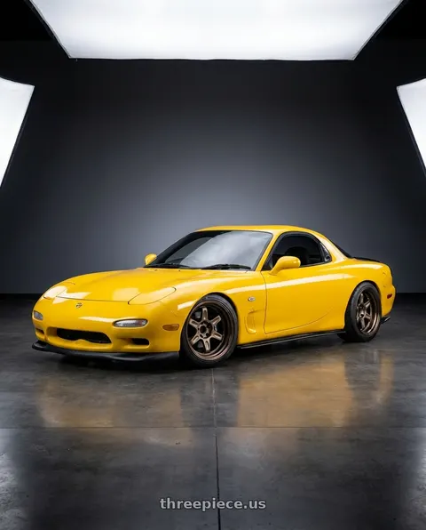1993 Mazda RX-7 with Volk Racing 21C 5x114.3 18x11.5-40 Bronze wheels