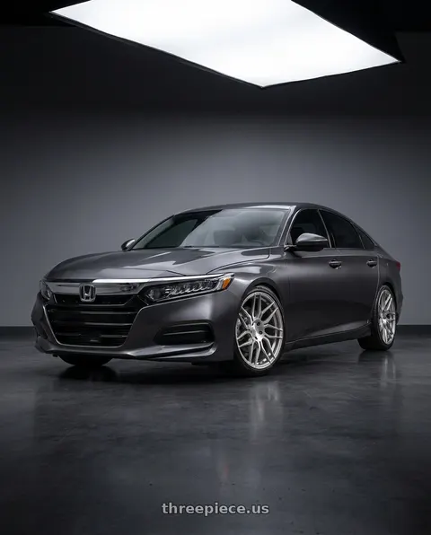 2019 Honda Accord LX with Rohana RFX7 5x114.3 19x8.5+35 Brushed Titanium wheels