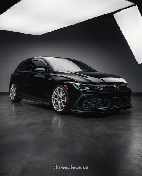 2023 Volkswagen GTI with Rotiform RC199 KPR 5X112 19x8.5 +45 SILVER wheels