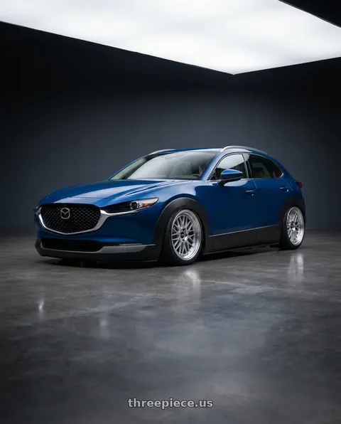 2020 Mazda CX-30 with BBS LM 5x114.3 18x8.5+38 Diamond Silver wheels