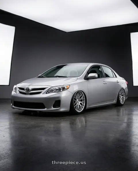 2012 Toyota Corolla with Avant Garde Wheels M359 5X120 19x9 +18 Hyper Silver wheels