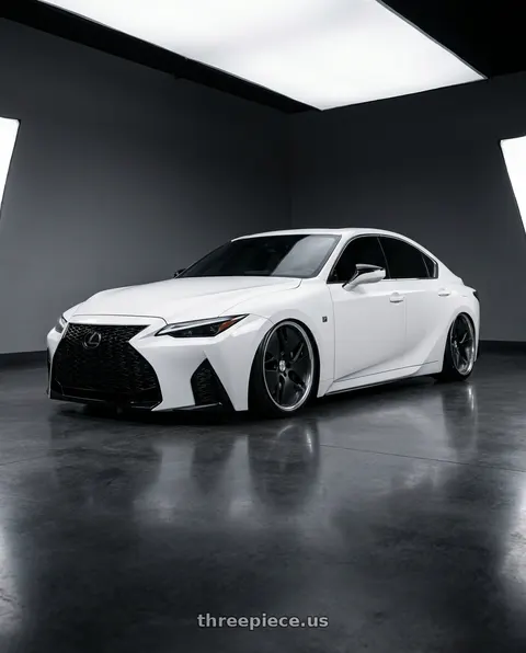2022 Lexus IS300 with Work Gnosis Cvd 5x114.3 20x9.5+45 A Disk Matte Black wheels