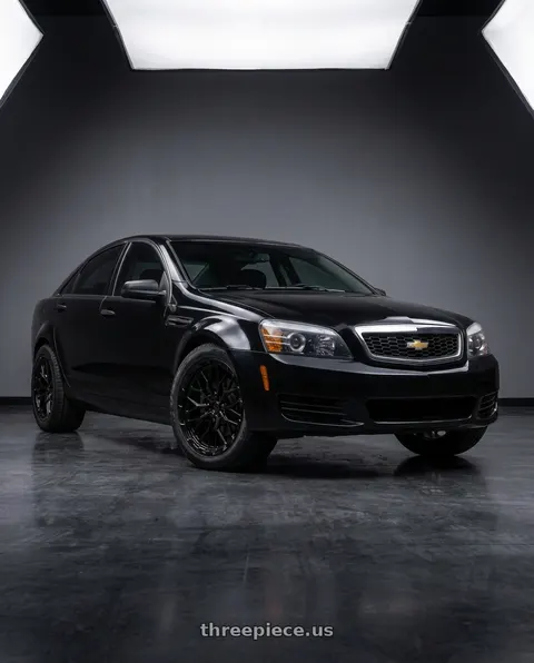 2014 Chevrolet Caprice PPV with DOLCE PERFORMANCE MAGARI 5x120 19x9.5 +40 Gloss Black wheels