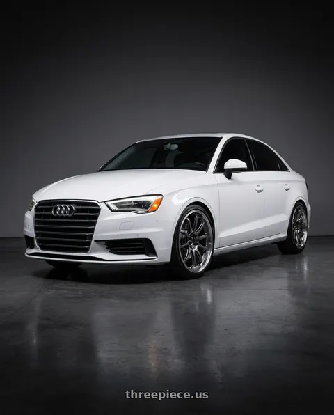2015 Audi A3 Quattro with Advan Racing RS-DF Progressive 5x112 19x9.5+29 Machining and Racing Hyper Black wheels