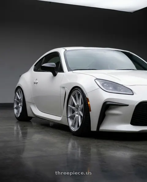 2016 Scion FR-S with Aodhan AH09 5x100 18x9.5 +35 Gloss Silver Machined Face wheels